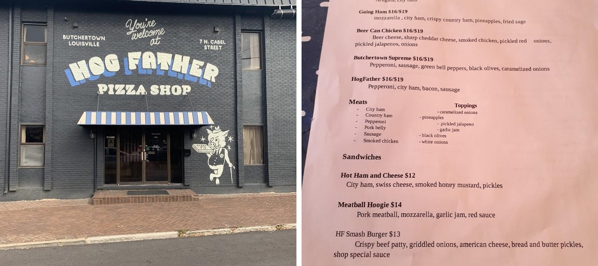 Hog Father Pizza Shop Menu